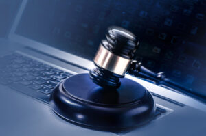 Dispelling Legal Myths - gavel on laptop