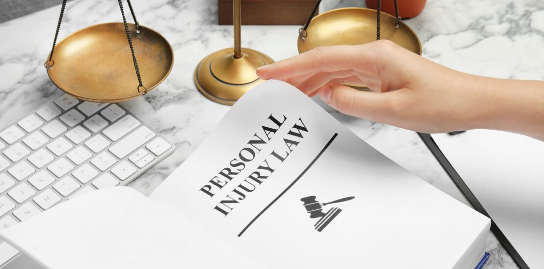 Personal Injury paperwork with gavel